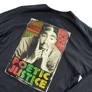 Poetic Justice T-shirt Men Large Black 90's Movie Long Sleeve Tupac Shakur